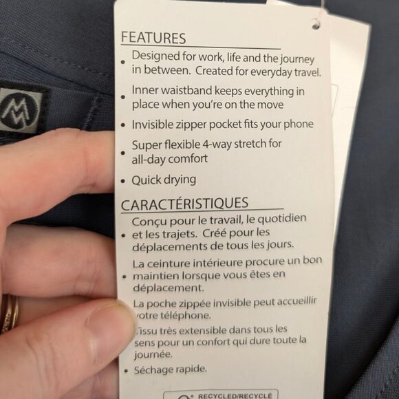 Cloudveil Dark Blue Flat Front Pants - Picture 9 of 10